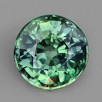 3.80 mm Round {0.30ct} Sparkling Natural Blue Green Sapphire [Flawless-VVS]