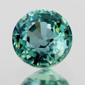 4.00 mm Round {0.38ct} Sparkling Natural Blue Green Sapphire [Flawless-VVS]