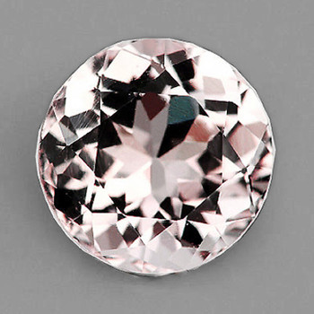 6.00 mm Round 1 piece Natural Brilliant Light Peach Morganite [Flawless-VVS]
