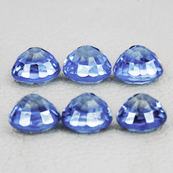 3.00 mm Round Step 6pcs Top Brilliancy Natural Ceylon Sweet Blue Sapphire [Flawless-VVS]