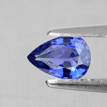 7x5 mm Pear {0.70ct} AAA Luster Natural Brilliant Ceylon Blue Sapphire [Flawless-VVS]