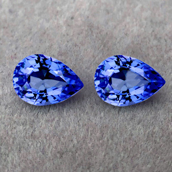 6x4 mm Pear 2 pcs Top Luster Natural Intense Ceylon Blue Sapphire [Flawless-VVS]