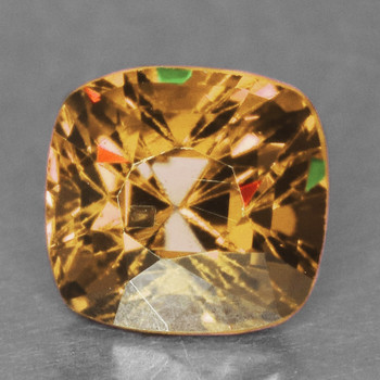 6.00 mm Cushion {1.46ct} Top Fire Natural Unheated Champagne Zircon [Flawless-VVS]