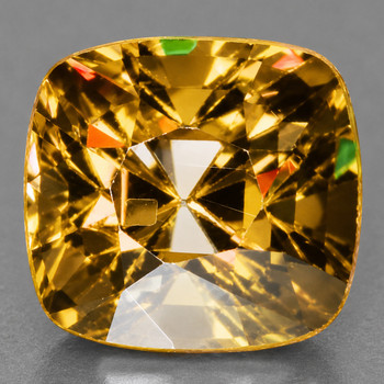 6.00 mm Cushion {1.46ct} Top Fire Natural Unheated Champagne Zircon [Flawless-VVS]