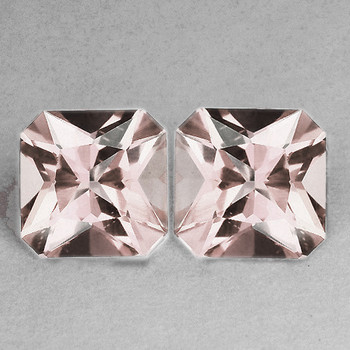 5.00 mm Octagon 2pcs Sparkling Natural Ceylon Peach Sapphire [Flawless-VVS]