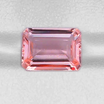 6x4 mm Octagon {0.52ct} Fire Luster Natural Intense Peach Sapphire [Flawless-VVS]