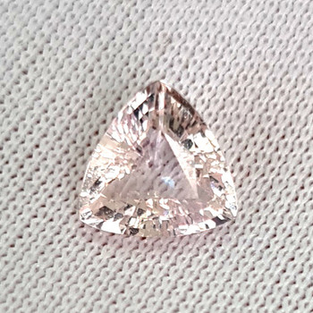 7.00 mm Trillion {1.45ct} Superb Luster Natural Pink-White Sapphire [Flawless-VVS]