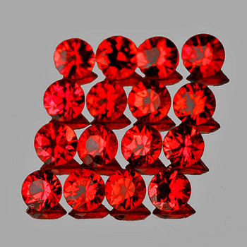 2.30 mm Round 16 pcs Superb Fire Luster Natural Intense Orange Red Sapphire [Flawless-VVS]-AAA Grade