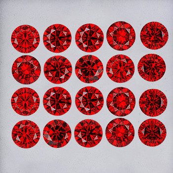 2.00 mm Round Machine Cut 20 pcs Superb Brilliancy Natural Intense Red Sapphire [Flawless-VVS]-Top Grade