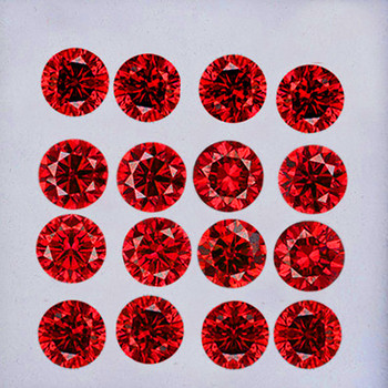 2.20 mm Round Machine Cut 16pcs Superb Brilliancy Natural Intense Red Sapphire [Flawless-VVS]-Top Grade