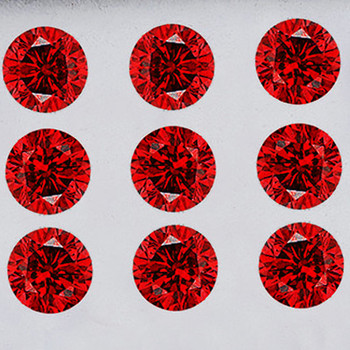 2.80 mm Round Machine Cut 9 pcs Superb Brilliancy Natural Intense Red Sapphire [Flawless-VVS]-Top Grade