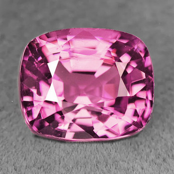 5.5x5 mm Cushion {0.68ct} Superb Luster Natural Intense Neon Pink Spinel [Flawless-VVS]