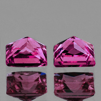 2.80 mm Square Machine Cut 2 pcs Natural Red Purple Spinel [Flawless-VVS]