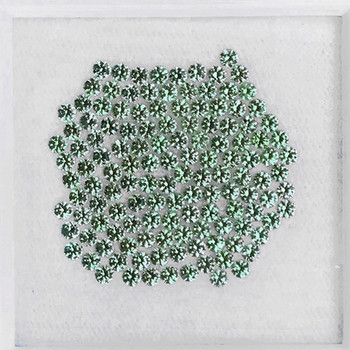 1.30 mm Round Machine Cut 80 pcs Natural Blue Green Sapphire [Flawless-VVS]