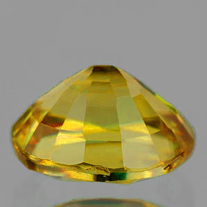 6x5 mm Oval 0.85cts Superb Luster Rainbow Spark Natural Honey Yellow Sphene [Flawless-VVS]