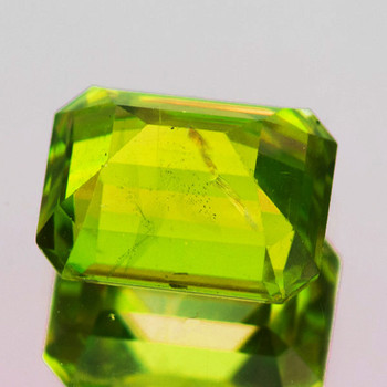 9x7 mm Octagon 3.00cts Superb Luster Rainbow Spark Natural Canary Yellow Sphene [SI]