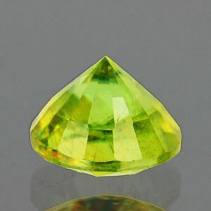 6.00 mm Round 1.18ct Superb Luster Rainbow Spark Natural Canary Yellow Sphene [SI]