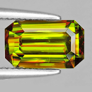 9x5 mm Octagon 1.60cts Superb Luster Rainbow Spark Natural Canary Yellow Sphene [Flawless-VVS]