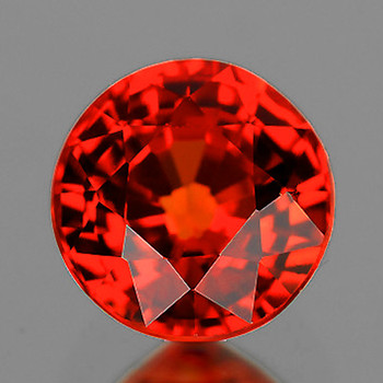 4.00 mm Round {0.42ct} AAA Luster Natural Pink Orange Sapphire [Flawless-VVS]
