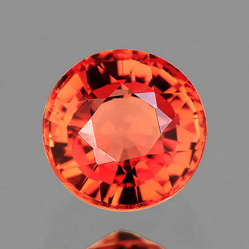 4.00 mm Round 0.36ct Natural Pink Orange Sapphire [Flawless-VVS]
