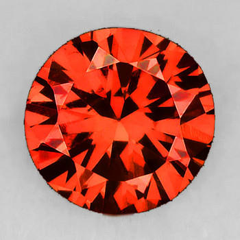 4.50 mm Round 0.40ct Natural Intense Orange Sapphire [Flawless-VVS]