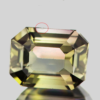7x5 mm Octagon {1.06ct} Brilliant Natural Unheated Champagne Green Sapphire [Flawless-VVS]-AAA Grade