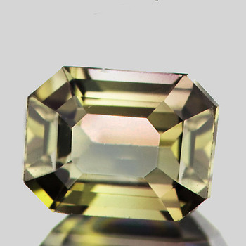 7x5 mm Octagon {1.06ct} Brilliant Natural Unheated Champagne Green Sapphire [Flawless-VVS]-AAA Grade