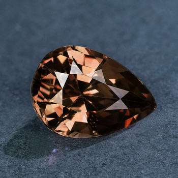 6.5x4.5 mm Pear 1.02ct AAA Luster Natural Champagne Sapphire [Flawless-VVS]