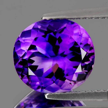 13x11 mm Oval {5.88ct} Natural Top Intense Purple Amethyst [Flawless-VVS]