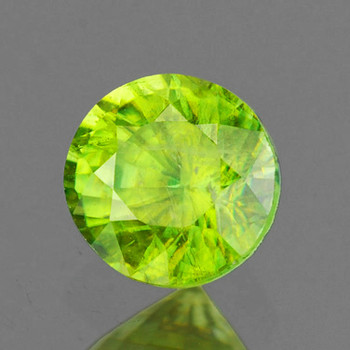 6.00 mm Round 1.15ct Superb Luster Rainbow Spark Natural Canary Green Sphene [SI]