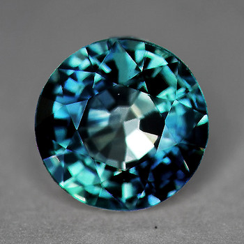 5.40 mm Round {0.72ct} Exceeding Luster Natural Green Blue Sapphire [Flawless-VVS]