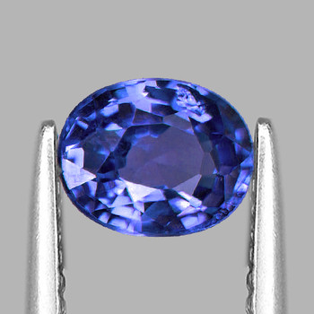 7.5x5.5 mm Oval 1.22ct Sparkling Natural SriLanka Intense Purple Blue Sapphire [VVS-VS]