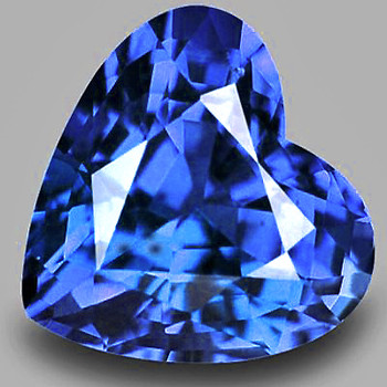 7.50 mm Heart 1.35ct AAA Luster Natural SriLanka Intense Blue Sapphire [Flawless-VVS]