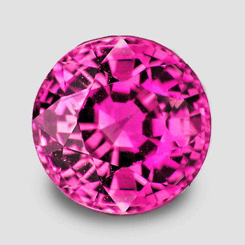 5.50 mm Round {0.92ct} AAA Luster Natural Intense Hot Pink Purple Sapphire [Flawless-VVS] Rare Top Grade