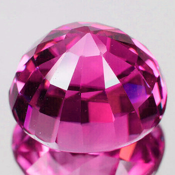 5.50 mm Round {0.92ct} AAA Luster Natural Intense Hot Pink Purple Sapphire [Flawless-VVS] Rare Top Grade
