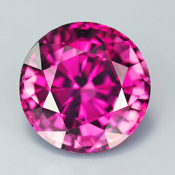 5.50 mm Round {0.82ct} AAA Luster Natural Intense Hot Pink Purple Sapphire [Flawless-VVS] Rare Top Grade