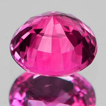 5.50 mm Round {0.92ct} AAA Luster Natural Intense Hot Pink Sapphire [Flawless-VVS] Rare Top Grade