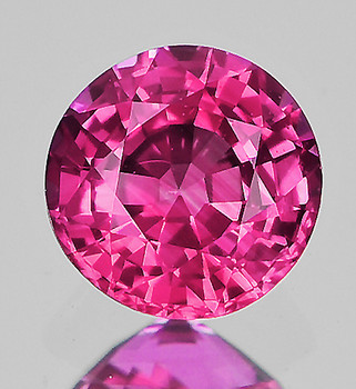 5.50 mm Round {0.92ct} AAA Luster Natural Intense Hot Pink Sapphire [Flawless-VVS] Rare Top Grade