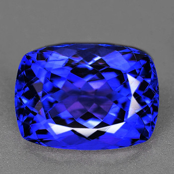 9x7 mm Cushion 2.50ct AAA Luster Natural Superb D-Block Purple Blue Tanzanite [Flawless-VVS]-Top Color