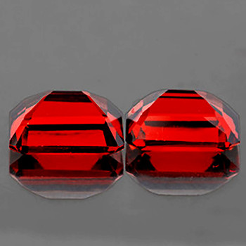 10x8 mm Octagon 2 pcs Top Luster Natural Red Mozambique Garnet [Flawless-VVS]