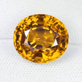 12x11 mm Oval 5.32ct Brilliant Luster Natural Intense Golden Beryl 'Heliodor' [VVS]-Top Grade