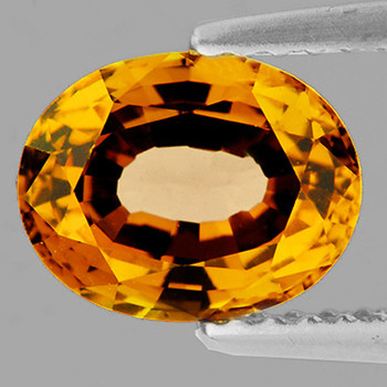 9x7 mm Oval 2.06ct Brilliant Luster Natural Intense Golden Beryl 'Heliodor' [Flawless-VVS]-Top Grade