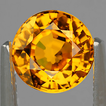 8.50 mm Round 2.35ct Brilliant Luster Natural Intense Golden Beryl 'Heliodor' [Flawless-VVS]-Top Grade