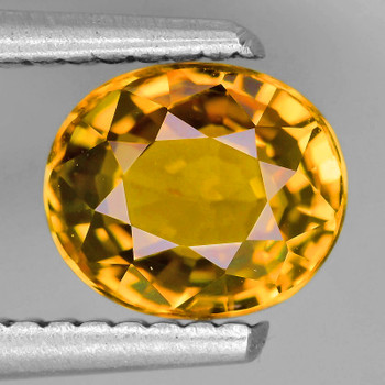 9x8 mm Oval 2.02ct Brilliant Luster Natural Intense Golden Beryl 'Heliodor' [Flawless-VVS]-Top Grade