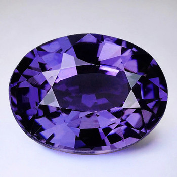 7.5x5.5 mm Oval {1.25ct} Superb Luster Natural Intense Purple Spinel [Flawless-VVS]-Top Grade