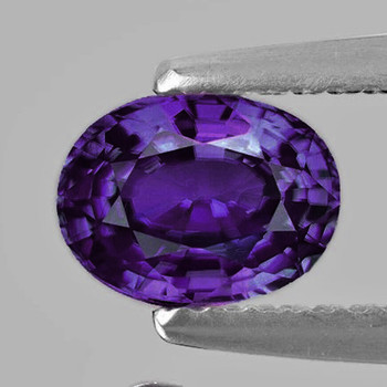 7.5x5.5 mm Oval {1.18ct} Superb Luster Natural Deep Purple Spinel [Flawless-VVS]-Top Grade