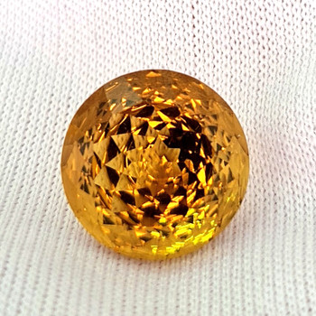 12.00 mm Fancy Round Cut 6.13cts Natural Whiskey Gold Smoky Quartz [Flawless-VVS]