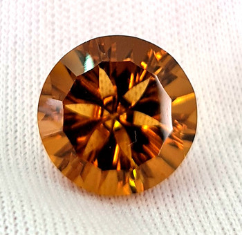 12.00 mm Fancy Round Cut 5.82cts Natural Whiskey Brown Smoky Quartz [Flawless-VVS]