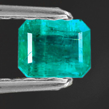 6.5x5.5 mm Octagon {0.92ct} Natural Brilliant Zambian Blue Green Emerald [SI]