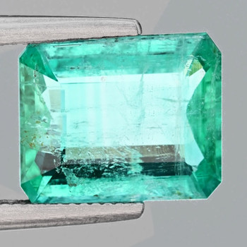 6.5x5.5 mm Octagon {0.80ct} Natural Brilliant Zambian Blue Green Emerald [SI]